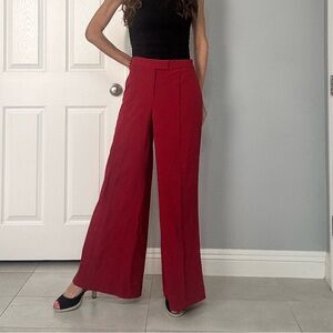 Moda International Red Wide-Leg Pants